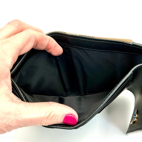 Burberry Navy Lancaster Canvas Trifold Wallet #1115 - Picture 4 of 6